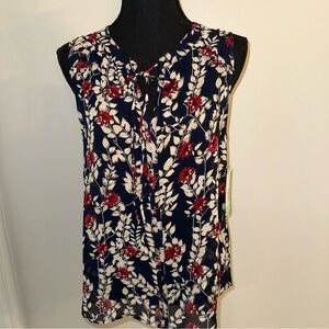 Fun 2 Fun Blue and White Tie Front Blouse